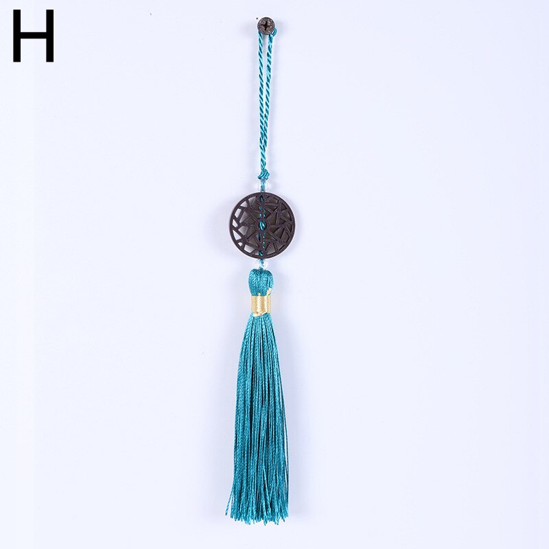 Accesorios de cortina de alta gama, borlas de imitación de madera con etiqueta pequeña hechas a mano, borlas de cortina chinas, orejas colgantes: H