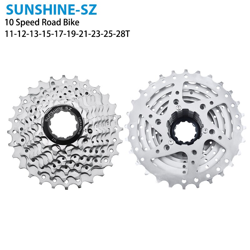 SONNENSCHEIN Rennrad 8/9/10/11 Geschwindigkeit Velocidade Fahrrad Kassette 11-23T/25T/28T/30T/32T/34T/36T Freilauf Kettenrad für SHIMANO: 10S 11-28T