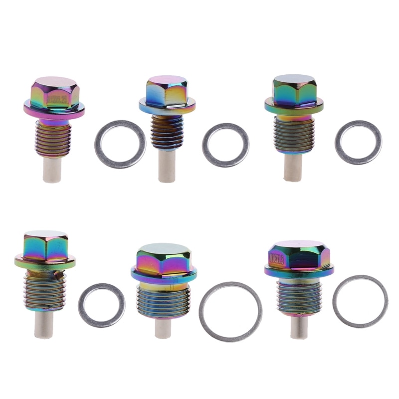 M12 m14 m16 m20 x 1.5/1.25 aluminium magnetisk olie aftapningsprop bolt sump møtrik