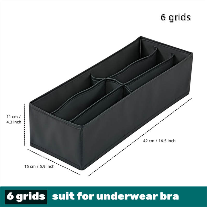 Lade Ondergoed Sokken Beha Opbergdoos Kleding Organizer Ondergoed Tas Huishoudelijke Garderobe Box Kast Lade Organizer: Zilver