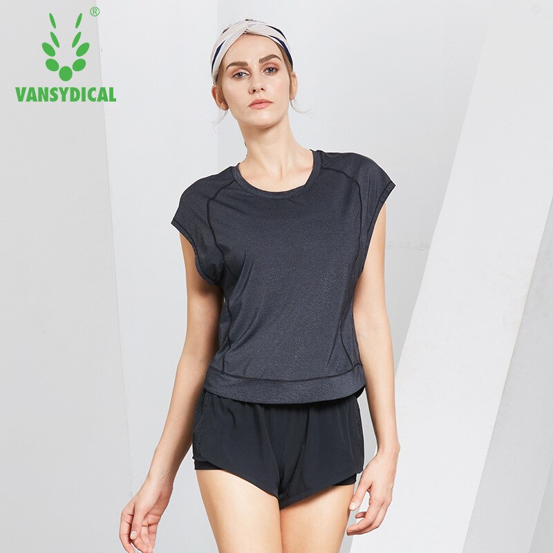 Gym Yoga Shirts Tops Women's Loose Breathable Workout Fitness Short Sleeve Running Sports T-shirts Sportswear