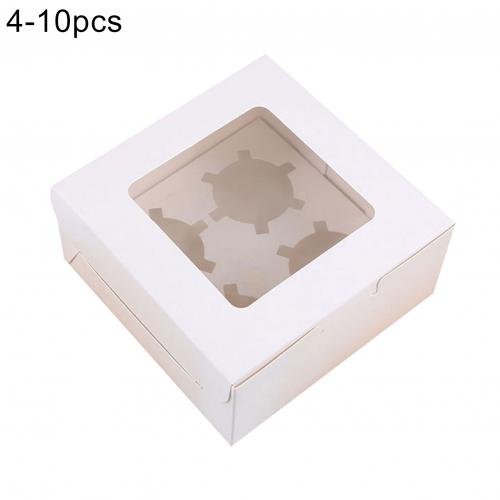 10Pcs Cupcake Muffin Cookies Kraft Paper Packing Box Container with Cardboard Boxes: 4