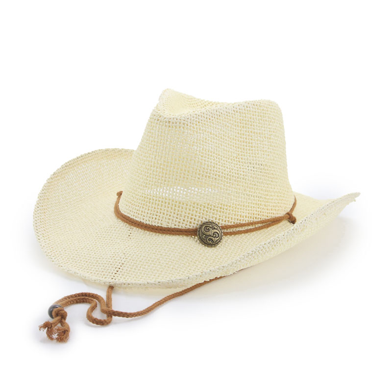 Chapeaux de soleil à large bord pour hommes et femmes, cowboy occidental, panama, chapeaux à ceinture, vintage, hip hop, street, kaki, chameau, été: 9