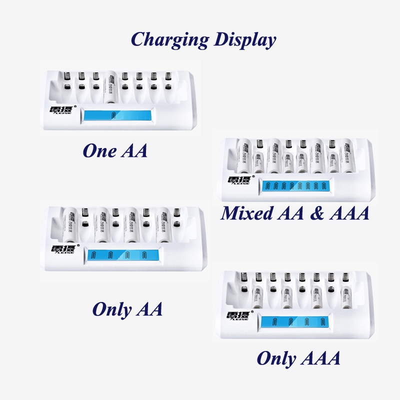 Leise Battery Charger C818A - AA AAA Ni-Mh 1.2V - LCD Display - Fast Charging - DC Input 12-18V
