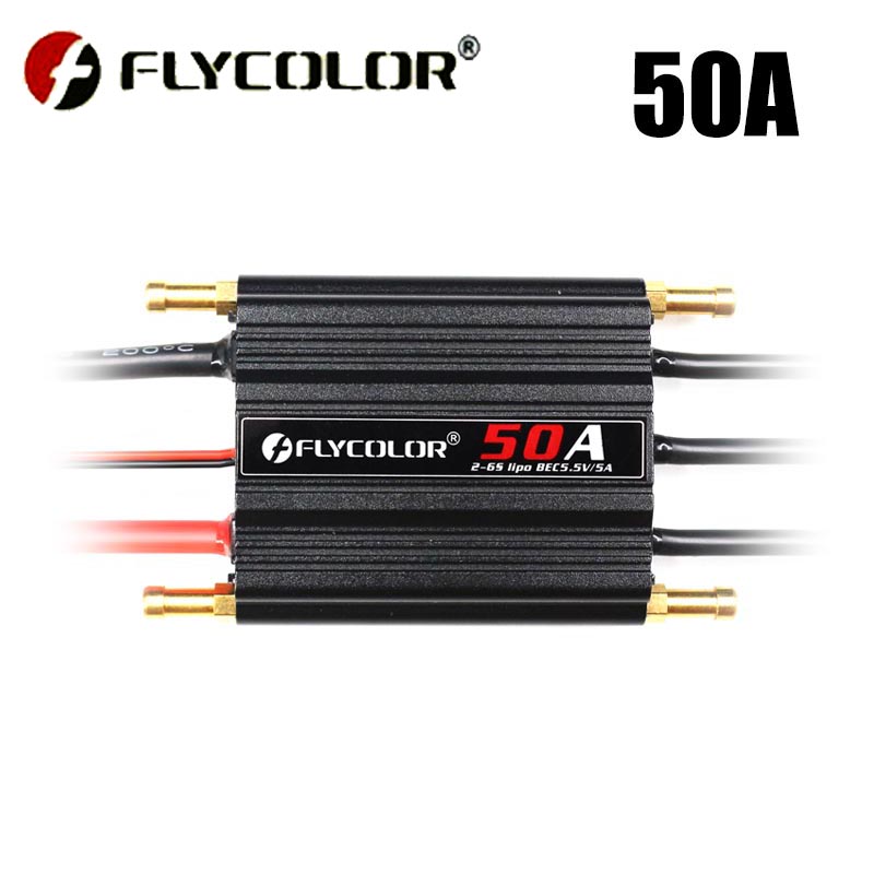 Original Flycolor 50A 70A 90A 120A 150A Bürstenlosen ESC Geschwindigkeit Regler Progaming Karte 2-6S Lipo BEC 5,5V/5A für RC Stiefel: Weiß