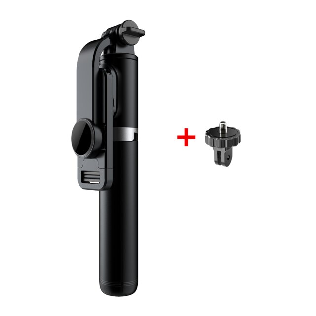 KÜHLEN DIER NEUE 4 in 1 Drahtlose Bluetooth Selfie Stock Erweiterbar Faltbare Einbeinstativ Stativ Für Gopro Aktion kamera Für Android/IOS: Schwarz