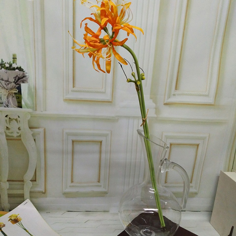 Fleurs artificielles higanbana, 2 fourchettes, simulation de branches d'orchidées, décoration de mariage à domicile