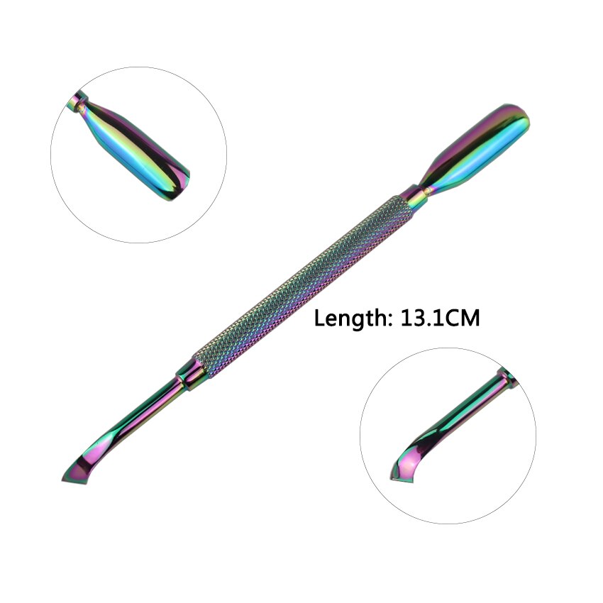 Tignish-1 Uds. De esmalte de uñas Camaleón de doble punta, empujador de cutículas de dedos, para manicura y manicura: 2