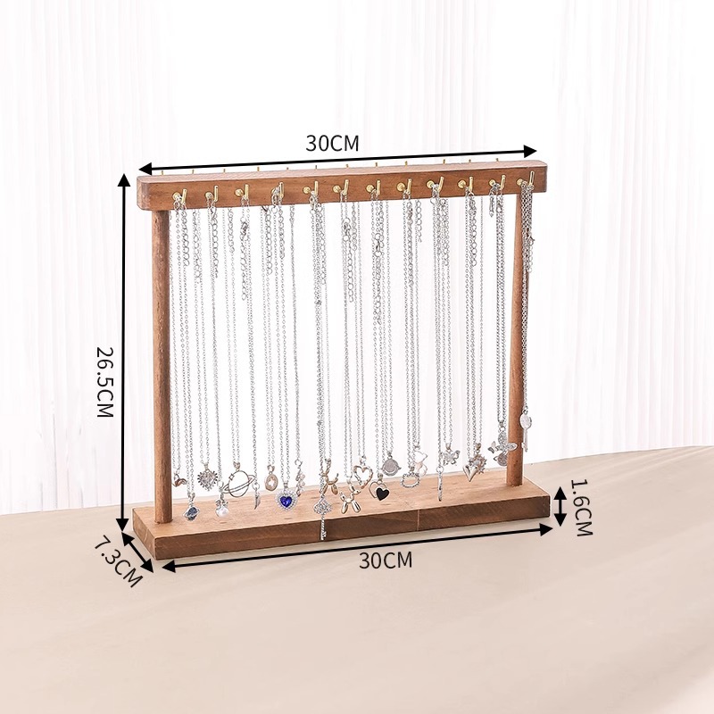 Support De Rangement Pour Bracelets En Bois - Présentoir Bijoux 30x16 Cm - Neuf