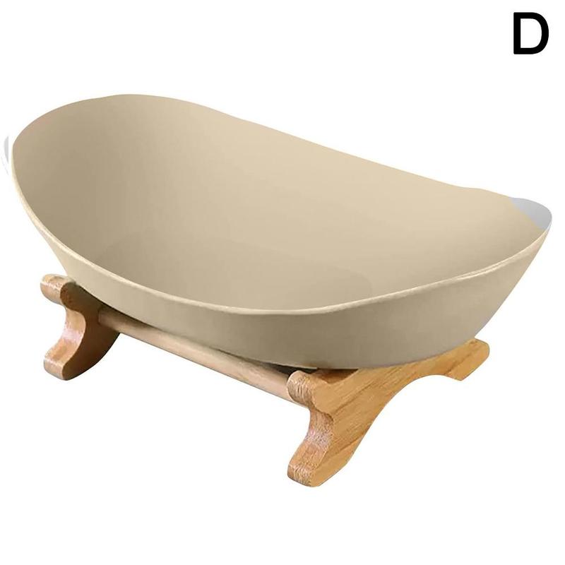 Bowl Food Fruit Plates Set Tableware Table Plates For Serving Plates Dinnerware Wooden Partitioned Dish Snack Candy Cake Stand: D