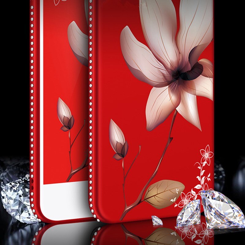 M6 Note Rhinestone Frame Case ForMeizu M5 Note M5s M6 Luxury 3D Relief Flower Pattern Soft Silicone Cover