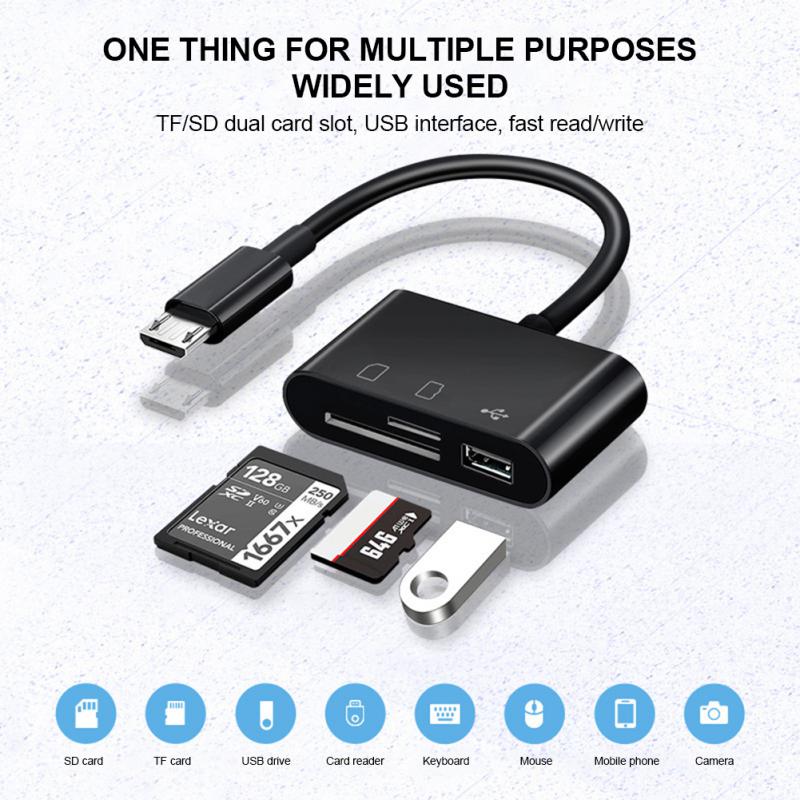 1/2 sztuki 3 w 1 typ C Adapter TF czytnik kart pamięci OTG Adpter dla IPad dla Macbook USB typu C czytnik kart