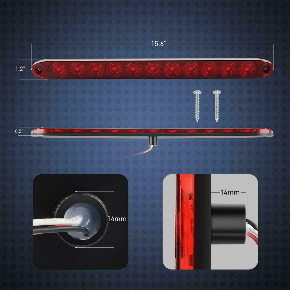 1 stk bremselys led bar trailer lys 11 led lys 12 v led baglygter stop signal baglygter til trailer