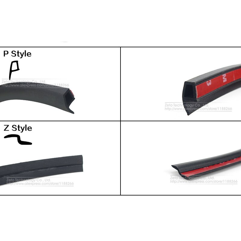 2 Meter Z D P B Type 3 M Adhesive Auto Rubberen Afdichting Geluidsisolatie Autodeur Afdichting Strip Afdichting Edge Trim Noise Isolatie