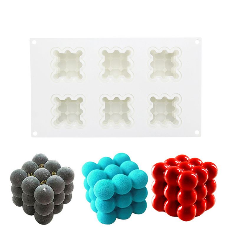 6 siliconen mallen voor mousse cake 3d cakevormen voor gebak chocolade