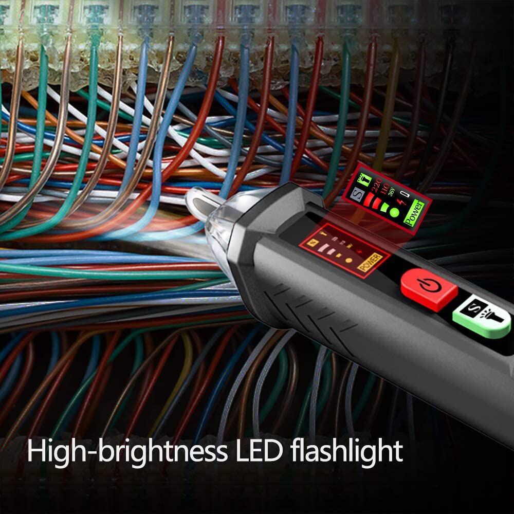 Digital Non-contact Voltage Tester Pen High Sensitivity AC Voltage 12V/48V～1000V Tester Alarm with Flashlight