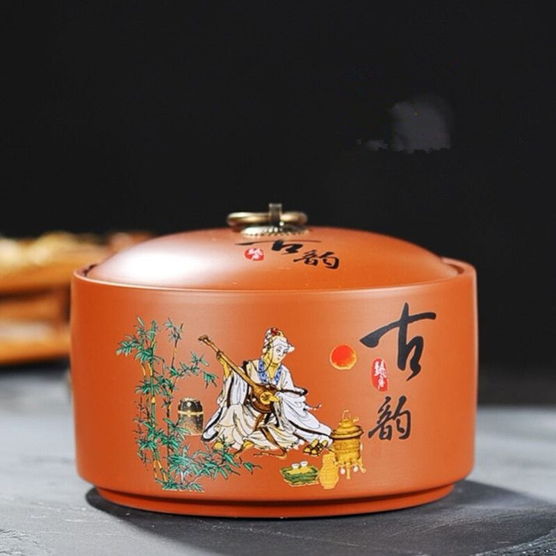 Boîte à thé scellée de | Bocaux de cuisine de grande capacité, boîtes à thé en céramique, conteneurs d'organisation de Cookie café réservoirs en porcelaine: 13.5x9.5cm color 3