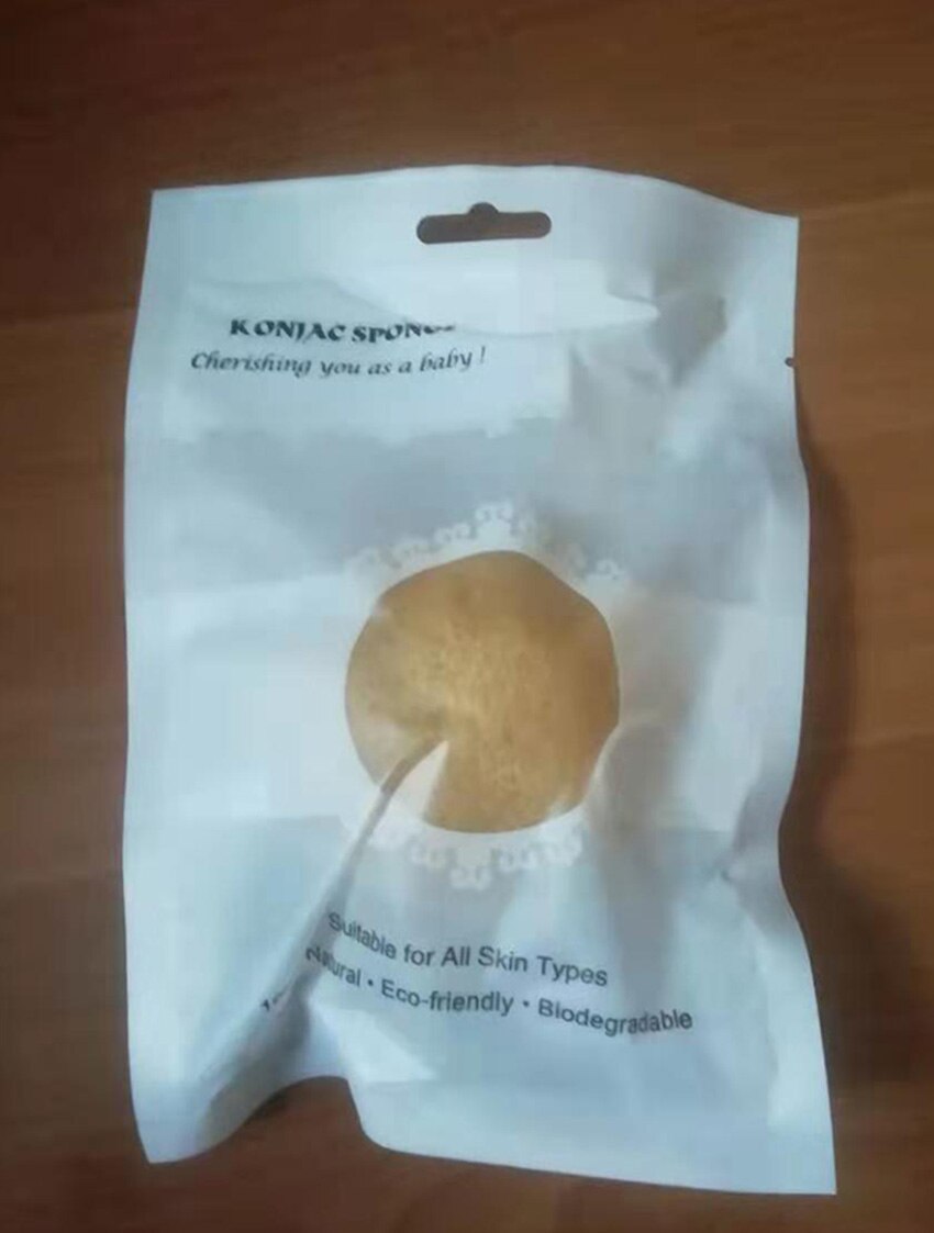 ShinBay 2pcs Natural Konjac Sponge for Washing Face Round konjac konnyaku sponge Facial Cleansing Exfoliator Bathing Puff: Yellow