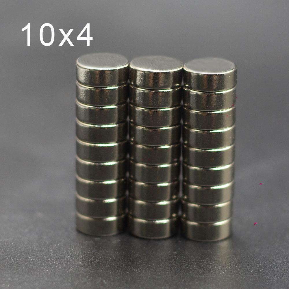 10/20/50/100 Pcs 10x4 Neodymium Magneet 10mm x 4mm N35 NdFeB ronde Super Krachtige Sterke Permanente Magnetische imanes Disc 10x4