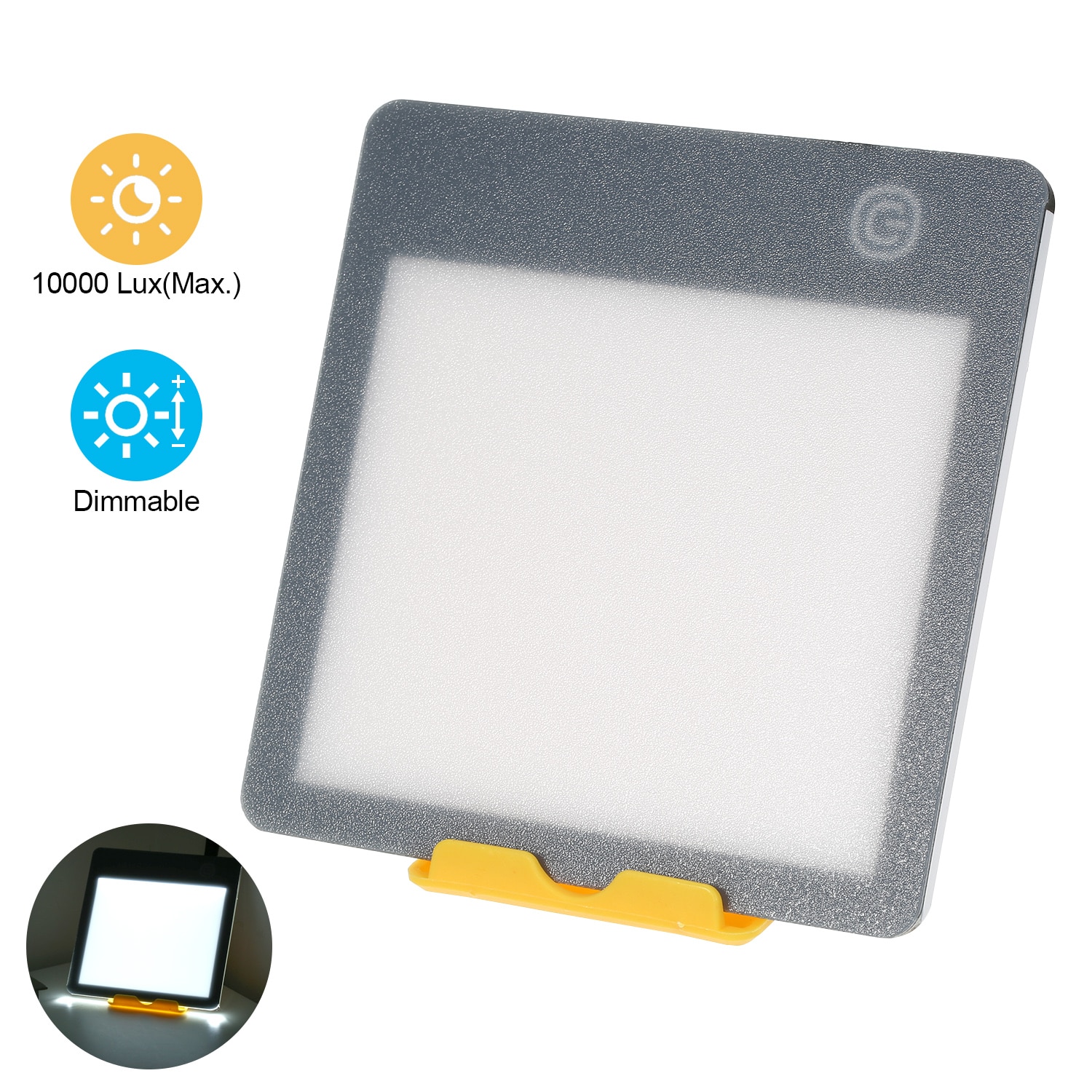 Portable Energy Light UV-Free 10000 Lux LED Bright Lamp Light Pad Adjustable Brightness Stand Natural Sunlight Lamp for Home