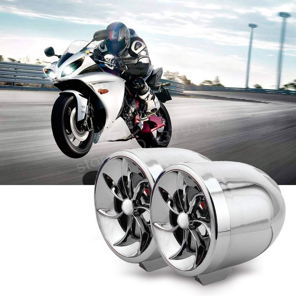 Motofan-Universal 2pcs MT483 Motorcycle Alarm Speaker FM Radio TF Card