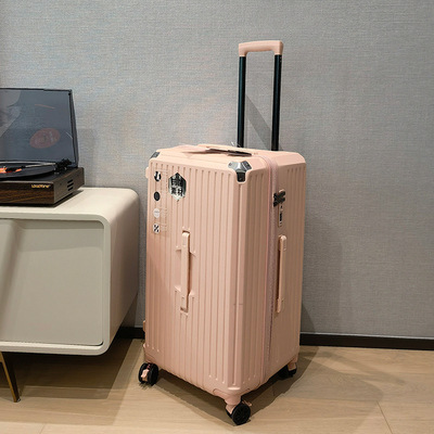 Extra Grote Reiskoffer Met Ritssluiting Trekstang Koffer, Universele Wielen, Vrouwelijke En Mannelijke Studenten, Ultralichte Uitgangspas: Roze / 17"