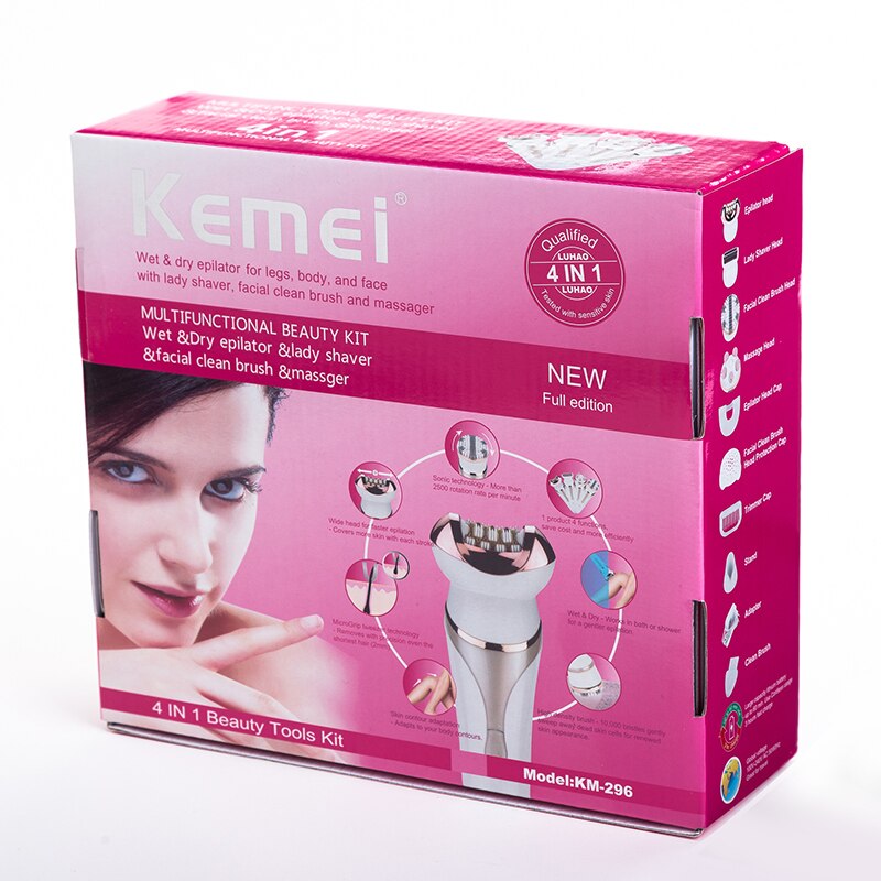 Kemei 4 in1 epilator elektrisk remover lady shaver... Grandado