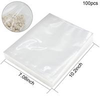 100 st/lot vakuumpåse matvakuumförslutare vakuumpåsar för mat sous vide förpackningsmaskin förpackningspåsar  #4o: 18 x 26cm