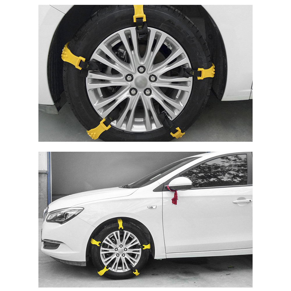 Pneu de carro correia de corrente de neve 10 pces pneu de carro inverno estrada segurança pneu neve ajustável anti-skid cadenas de segurança para nieve