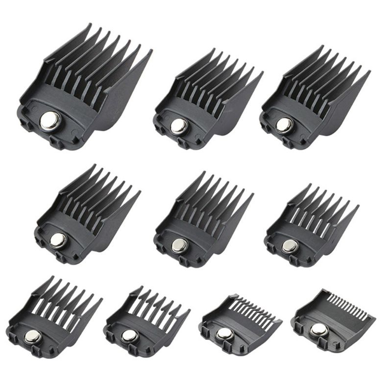 10PCS Hair Clipper Combs Guide Kit Magnetic Plastic Hairs Trimmer Limit Comb Attachments Salon Tool