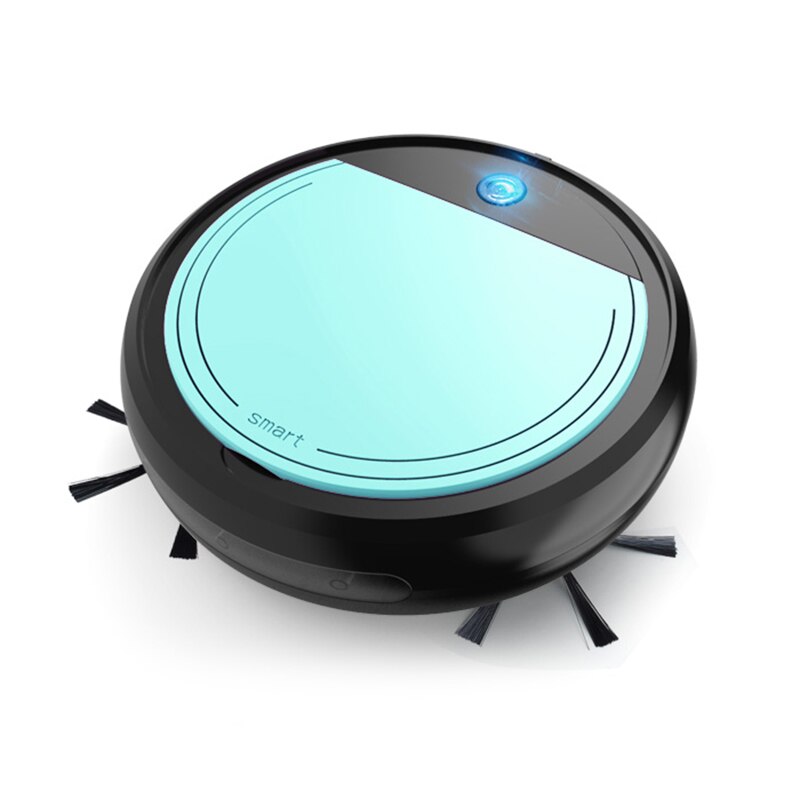 Robot aspirador automático que barre y friega, carga, para el hogar: Black Green
