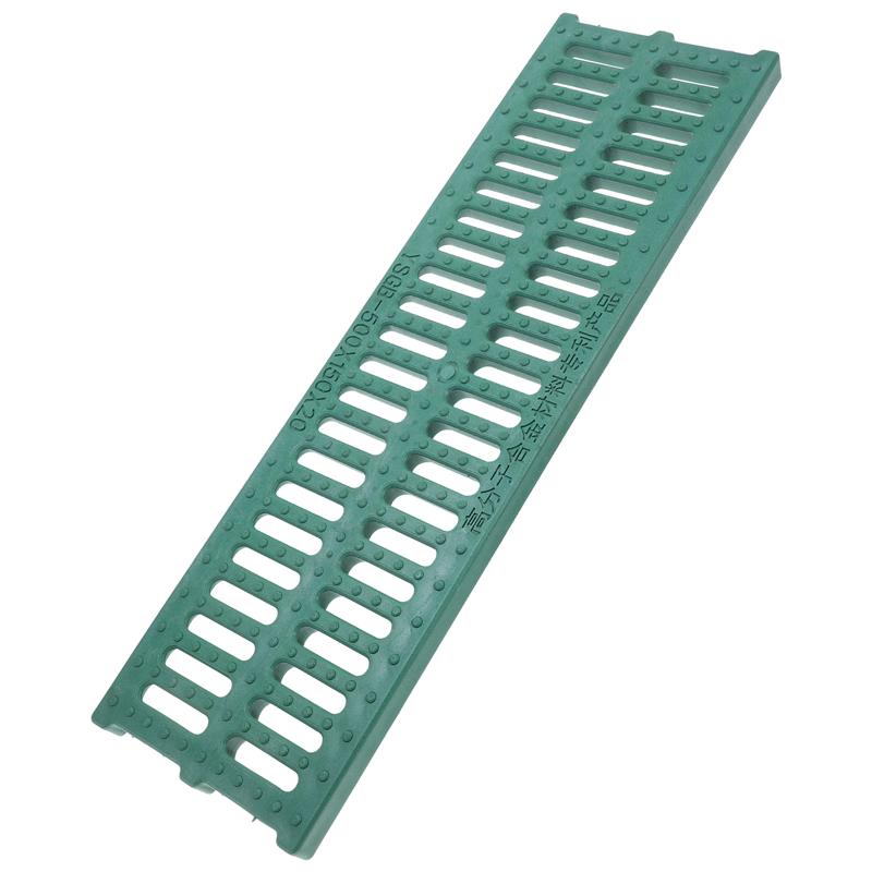 Outdoor Sewer Drain Grate Drainage Grate Plastic Sewer Rainwater Well Rectangular Sewer Cover Channel Grid Grate Green
