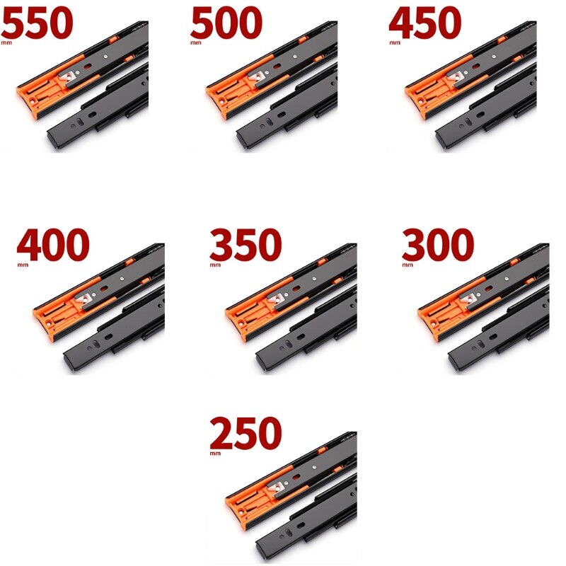 N0HB Lade Rails Zware Kast Lade Slides Soft Close Volledige Uitbreiding Home Lopers Slide Zelfsluitende Koude Rolledsteel