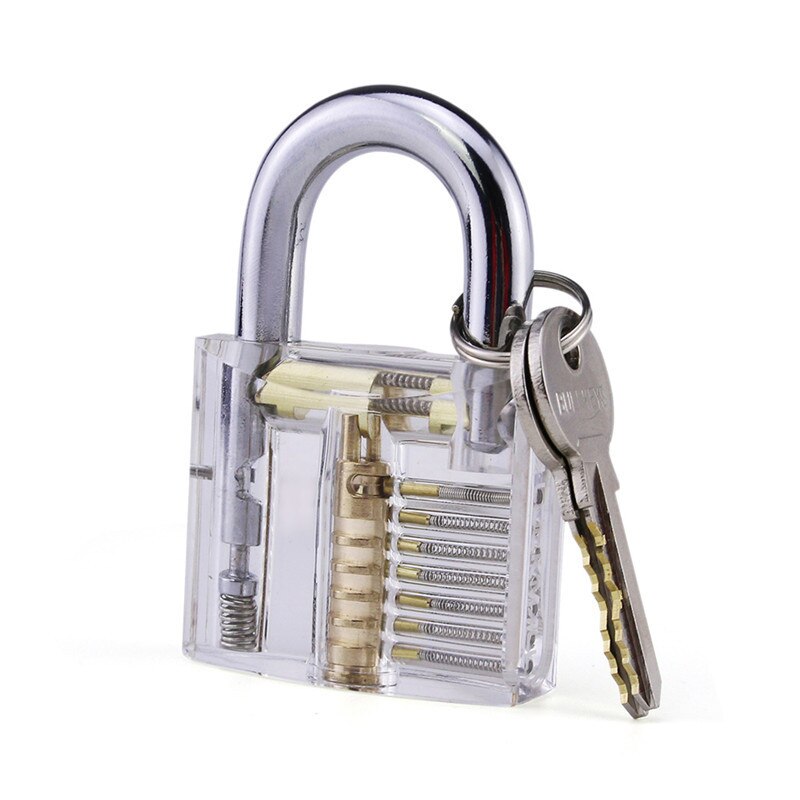 Transparent Lockpick Cutaway Inside View Pick Lock Set Padlock Locksmith Tools For Practice Train Skills Lock Picks