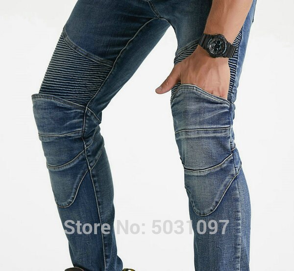 Loong Biker 114-25 100% Katoen Moto Rcycle Rijden Jeans Beschermende Casual Broek Moto Sport Losse Rechte Broek Leisure jeans