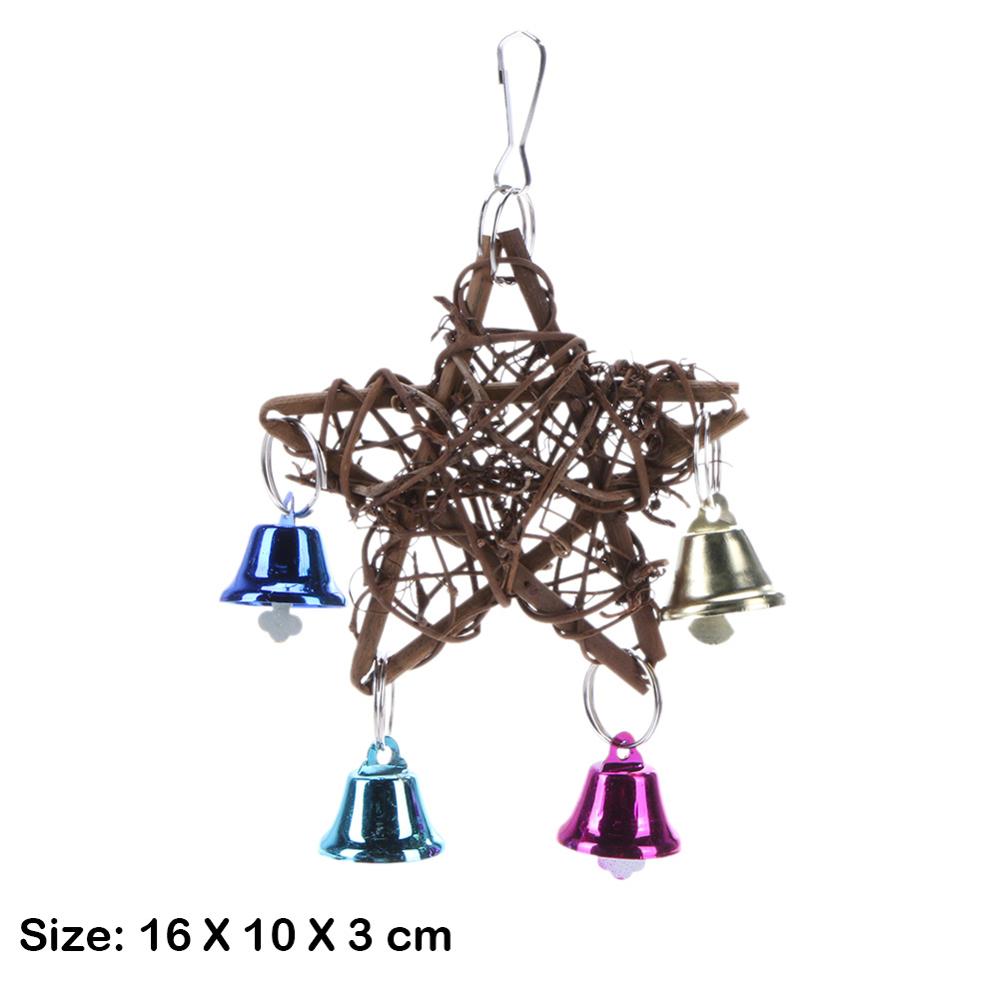 Parrot Toys Wooden Hanging Cage Toys for Parrots Bird Squirrel Cockatiel Funny Swing Toy Pet Bird Supplies: 09