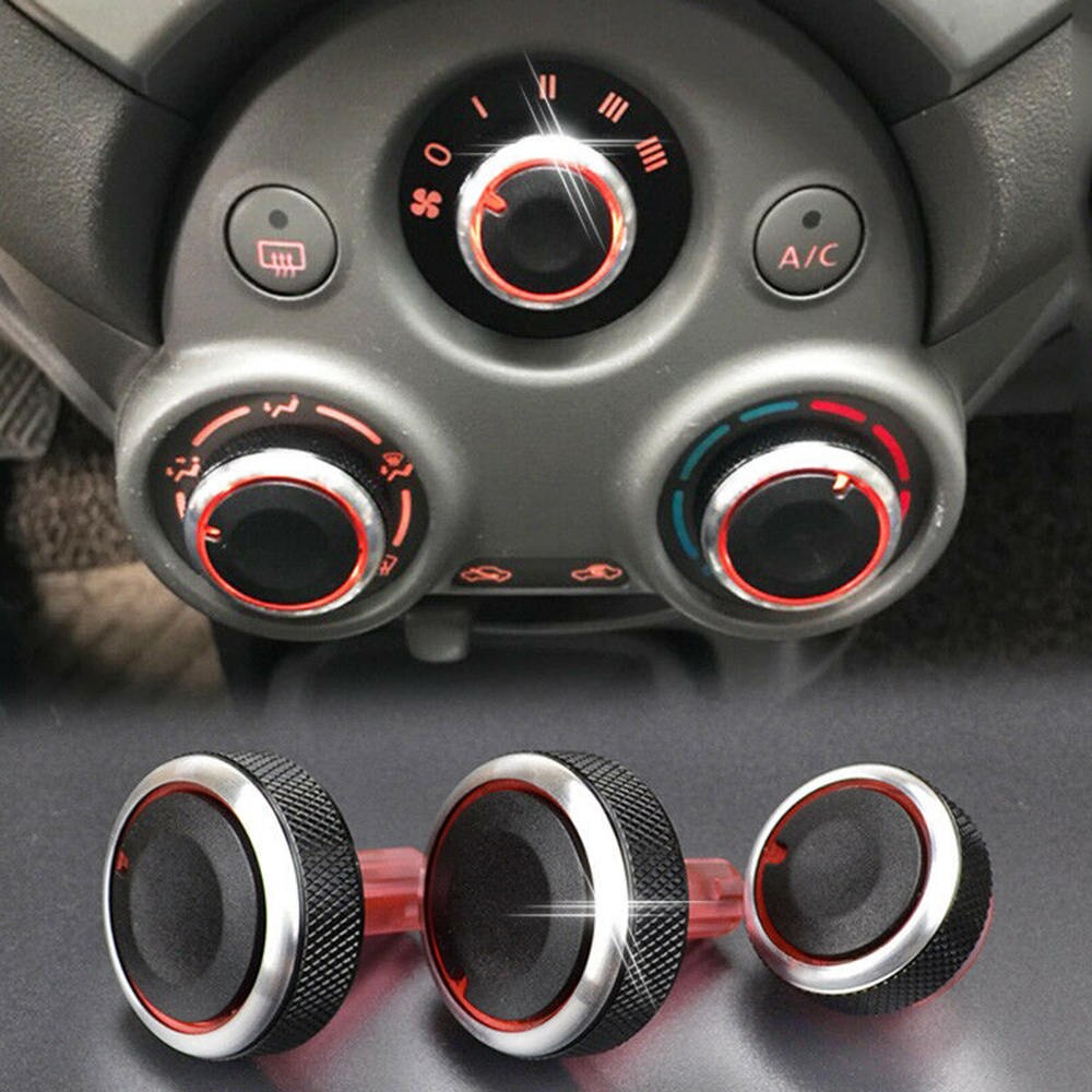 Bil ac värmare klimatreglage knopp panel switch knoppar air-con knappar rattar för nissan kub versa note  e12 solig
