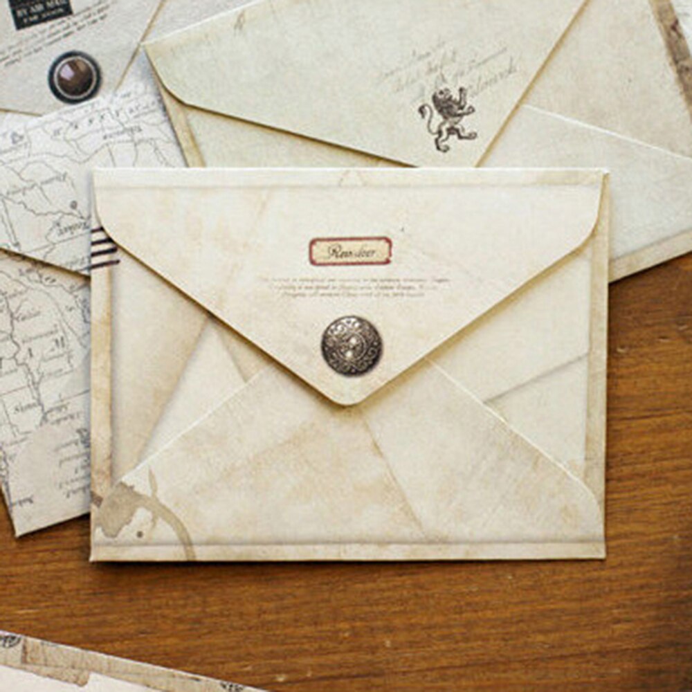 12pcs/pack Retro Small Envelope for Letter Set DIY Multifunction Craft Paper Postcards School Material Envelopes