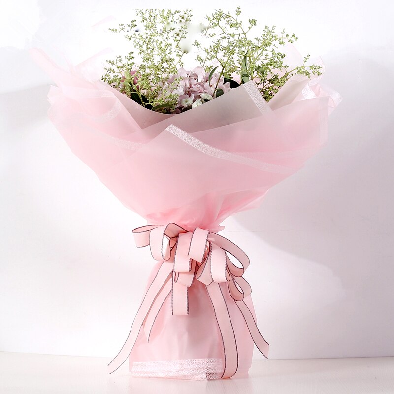 20 Pcs Waterdichte Bloemen Inpakpapier Lace Border Plastic Wrapping Film Bloemist Levert Koreaanse Boeket Bloem Papier
