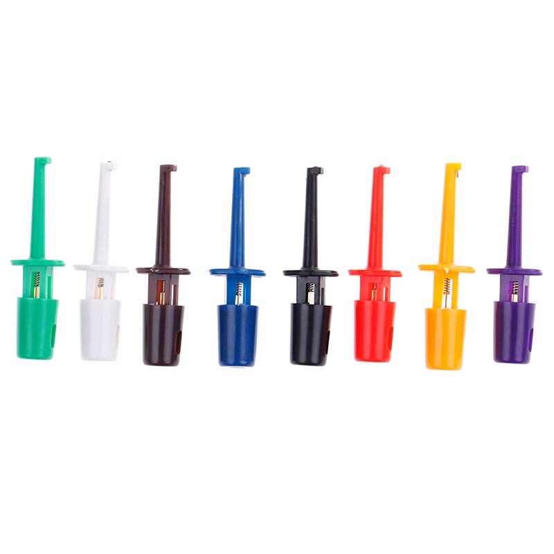 10/12 stuks mini enkele testhaakclip testsonde voor elektronische test ic-grijper grote ronde krokodillenklem haaktestclip