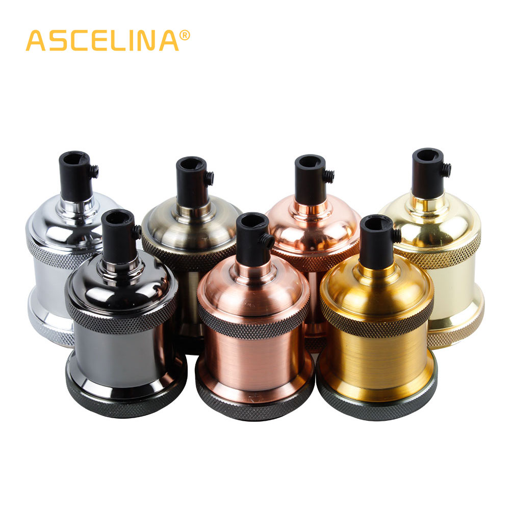 Vintage Edison Lamp Base Pendant light E27 Screw Bulb base Aluminum Light Socket Industrial Retro Fittings lamp holder Fixture