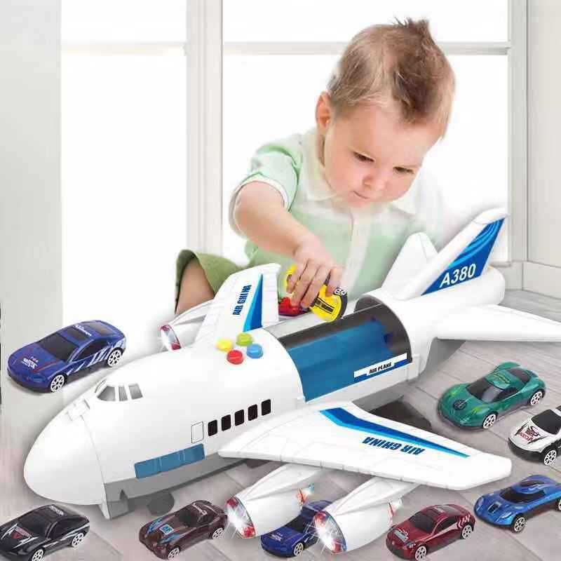 Grote Maat Muziek Verhaal Camera Track Inertie Kinderen Vliegtuig Speelgoed Model Passagiersvliegtuig Jongetje Baby Muziek Speelgoed Auto