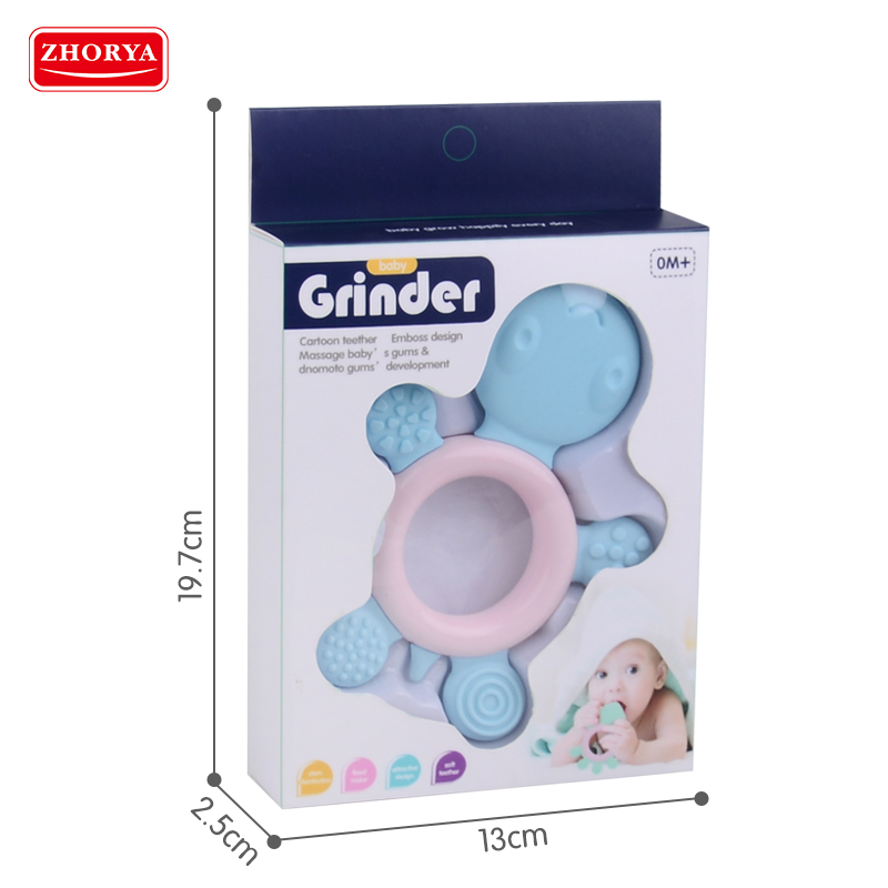 Zhorya Baby & Kleinkind Spielzeug Food Grade Silikon Beißring Rasseln Baby Zahnbürste Infant Ausbildung Zahn für kinder Baby
