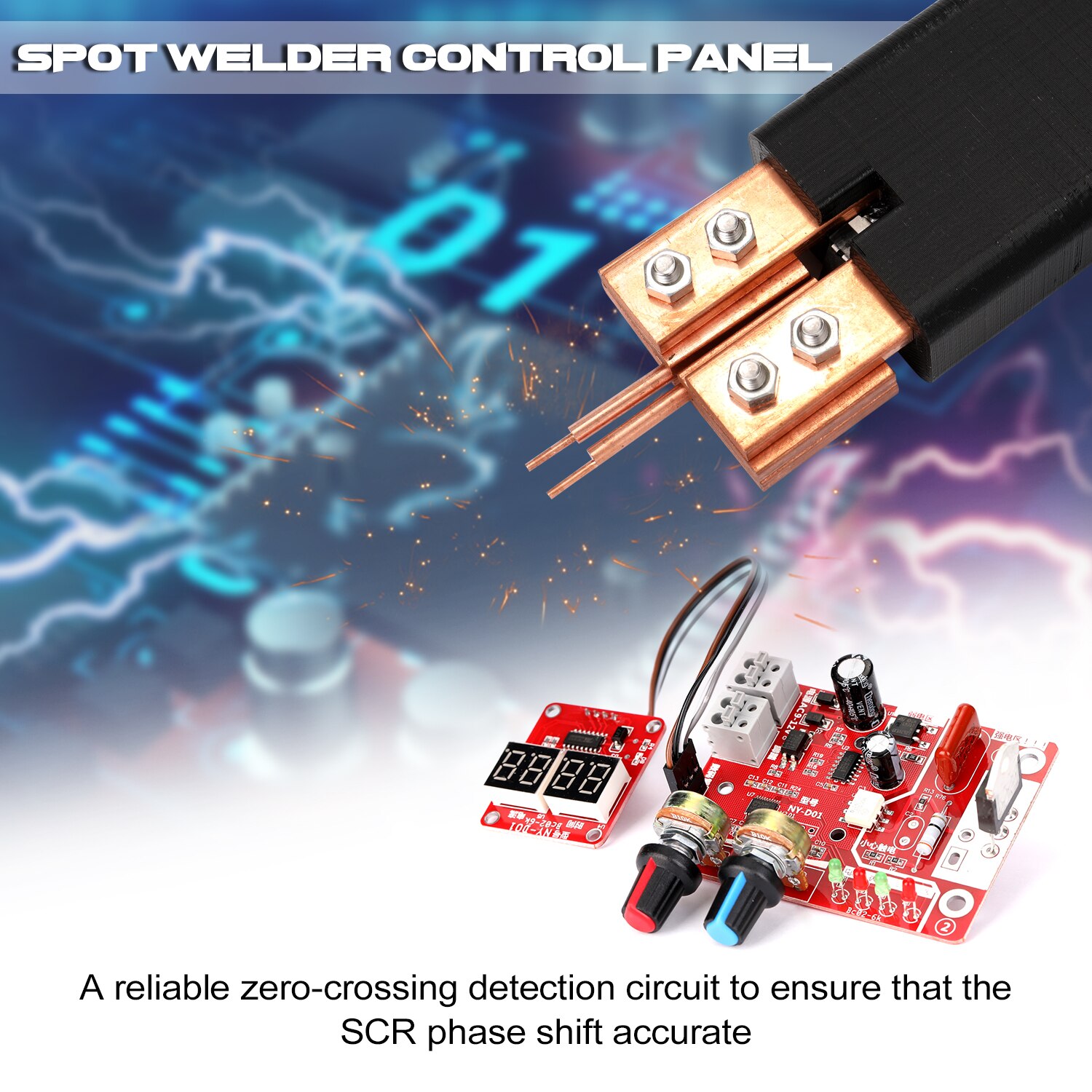 Spot Welding Machine DIY Controller Panel Time and Current Control Function with Digital Display spot welding machine tools
