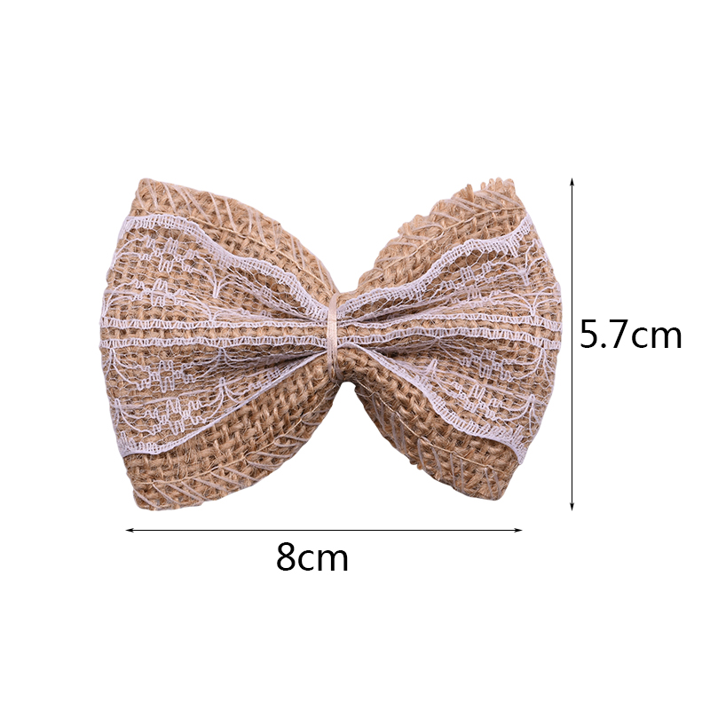 Têtes de roses artificielles en Jute, 5 pièces, fausses fleurs, Burlap, pour un mariage, un anniversaire, un mariage, un accessoire artisanal bricolage-même: B02-8cm-5pcs