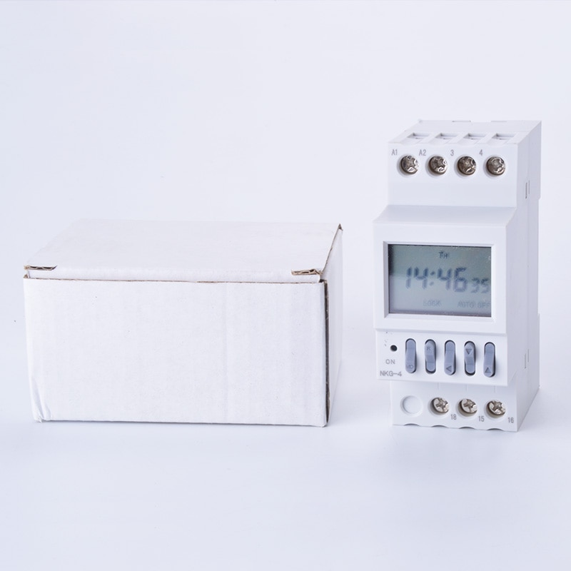 Temporizador de carril Din, microordenador inteligente, controlador automático de timbre, temporizador, interruptor de tiempo, campana escolar, 220V, NKG-4, 40 grupos/día