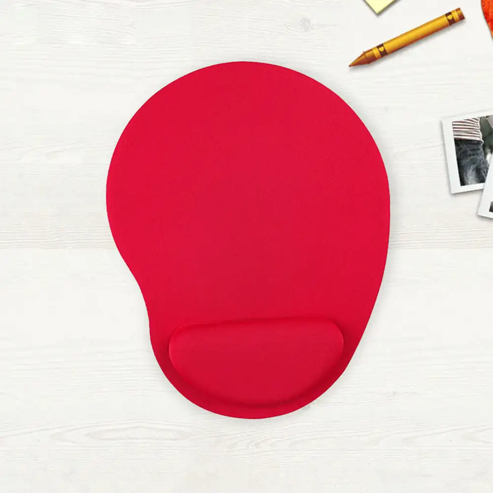 Computerspel Muismat Milieu Eva Ergonomische Muismat Polskussen Effen Kleur Comfortabele Muismatten Voor Kantooraccessoires: Rood