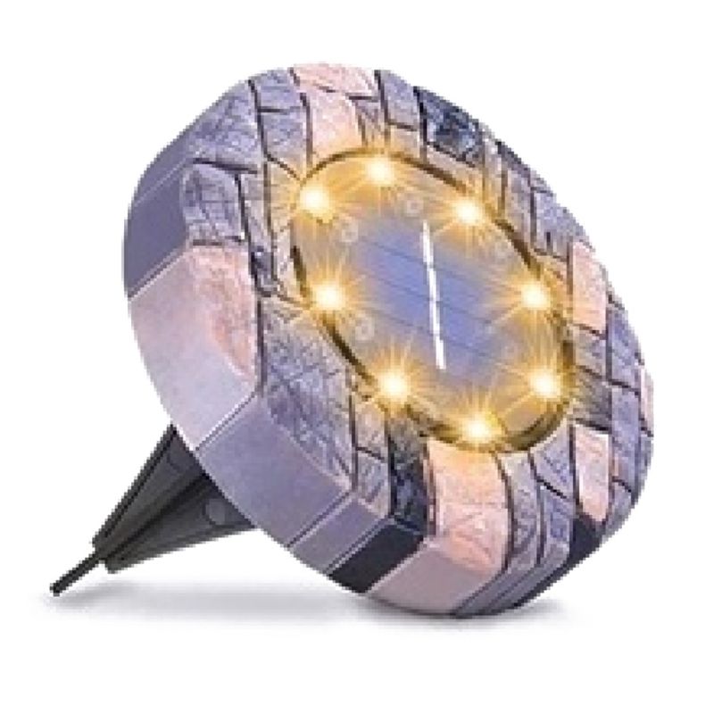 Solar Powered 8 Led Lights Outdoor Ground Lights Outdoor IP68 Waterproof Solar Garden Lights For Pathway Yard Walkway Patio Lawn: B