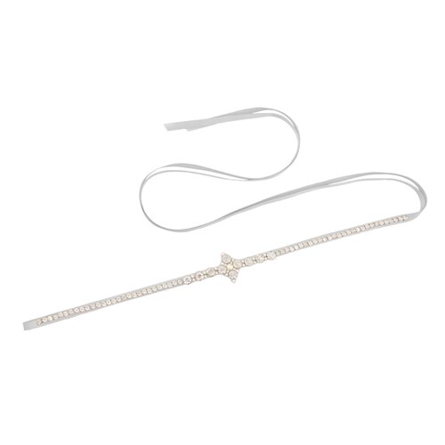 TRiXY S391 Stunning Silver Diamond Belt Wedding Dress Belt Thin Rhinestone Belt Pearls Belts Formal Belts for Bridesmaid Dresses: gray