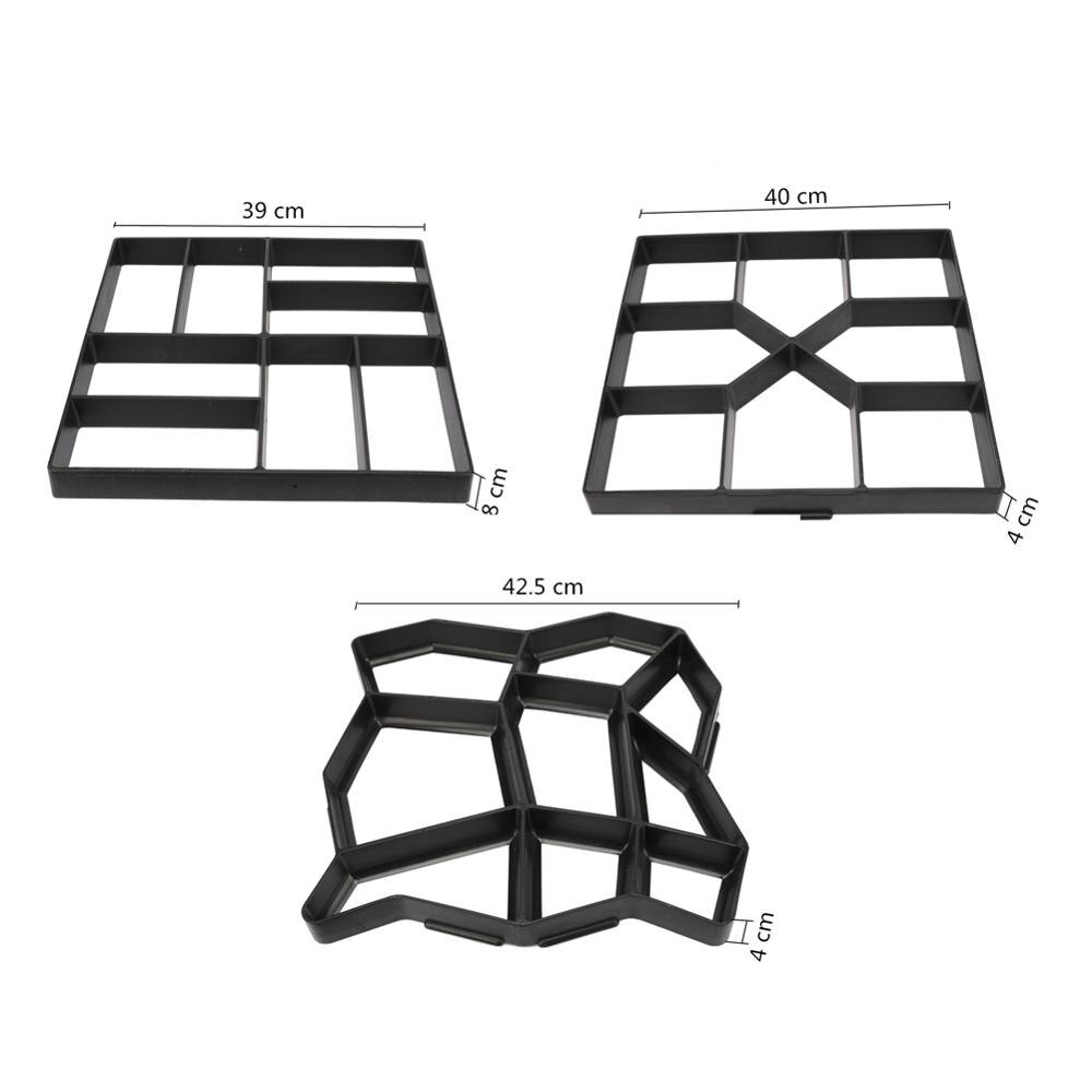 Plastic Path Maker Garden Pavement Mold Garden Stone Road Concrete Molds DIY Manually Paving Building Tool